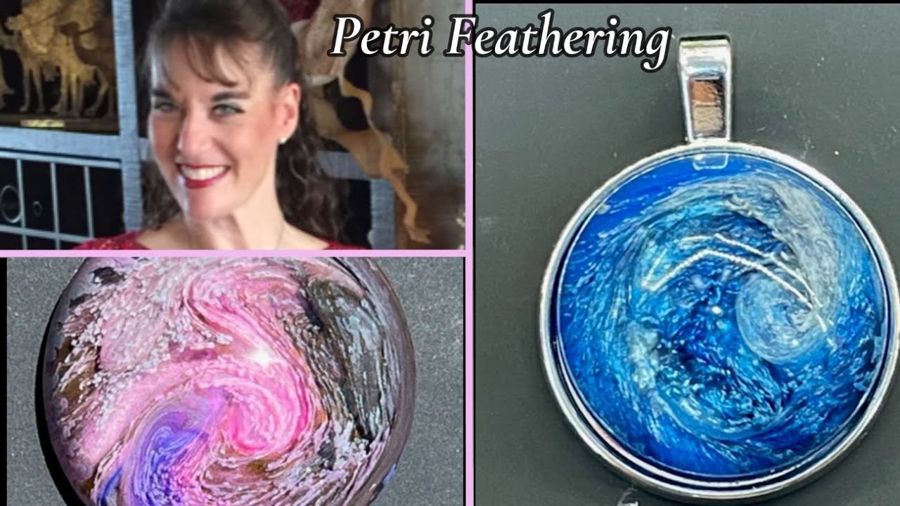 #107 Achieving Feathering In Your Resin Petri Art Jewelry
