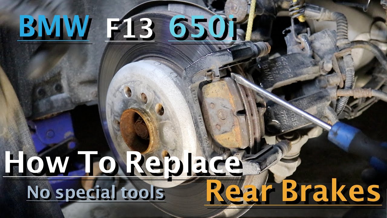How to replace Rear brake pads and rotor on BMW 650i/550i F13 / DIY / ASMR