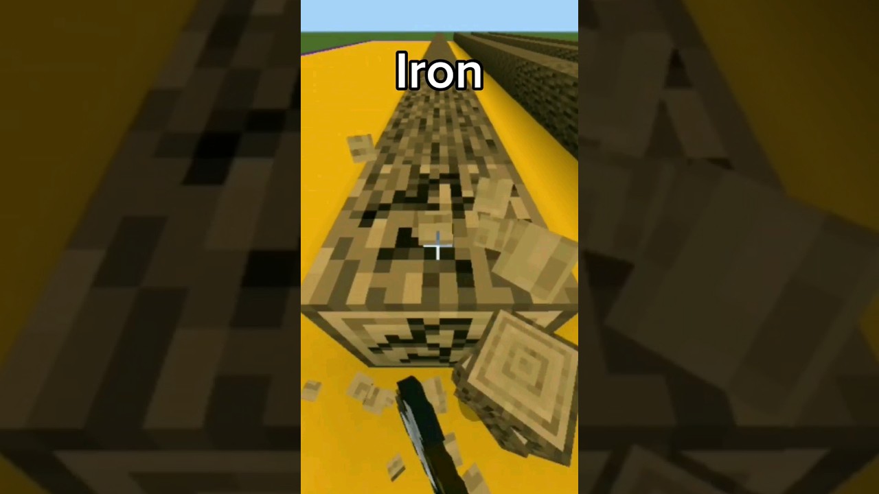 How long does it take to break 100 oak logs? #minecraft