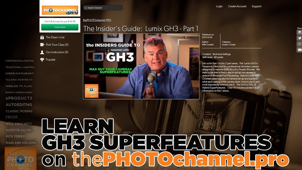 The Insider's Guide to Lumix GH3 on thePHOTOchannel.pro