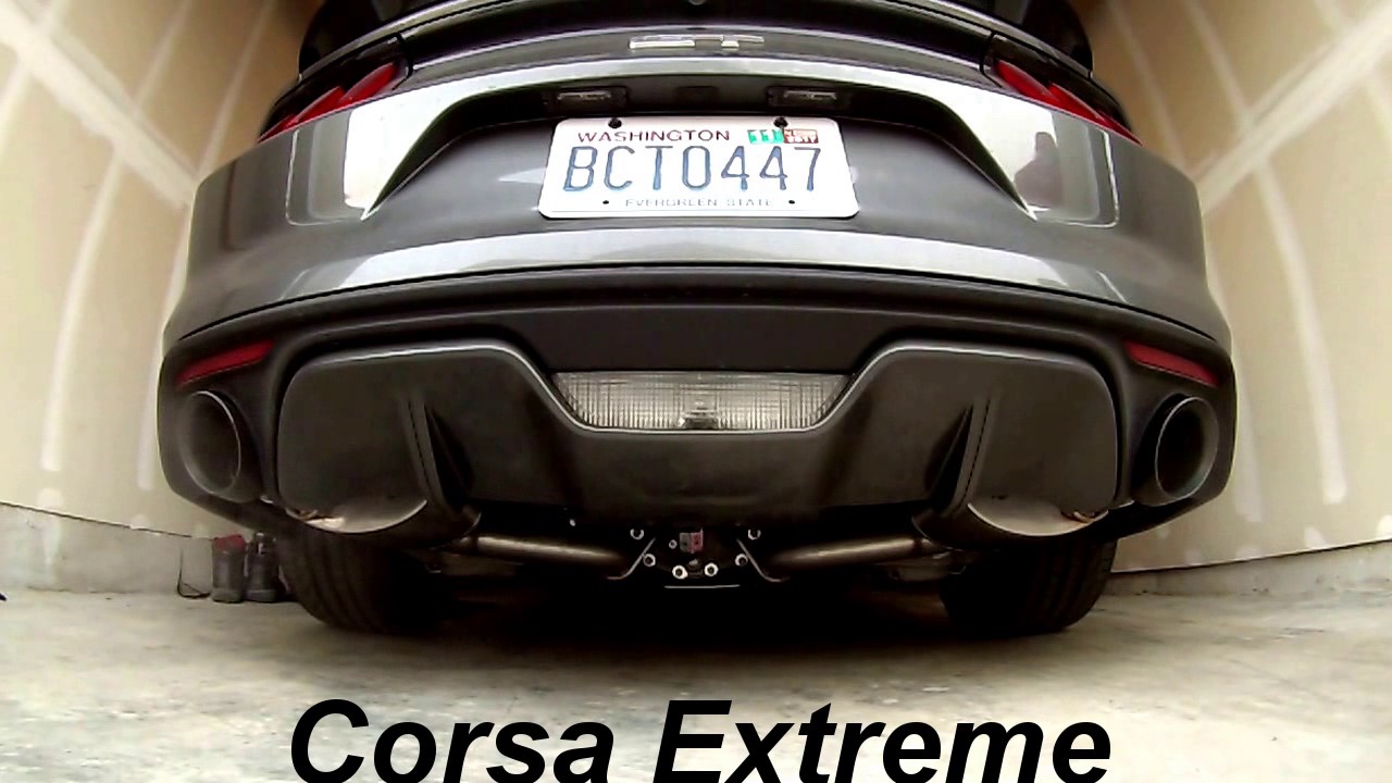 Corsa Extreme vs Stock S550 Mustang GT catback exhaust