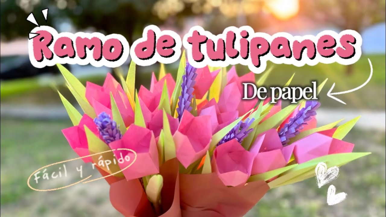 Tutorial | Ramo de tulipanes de papel