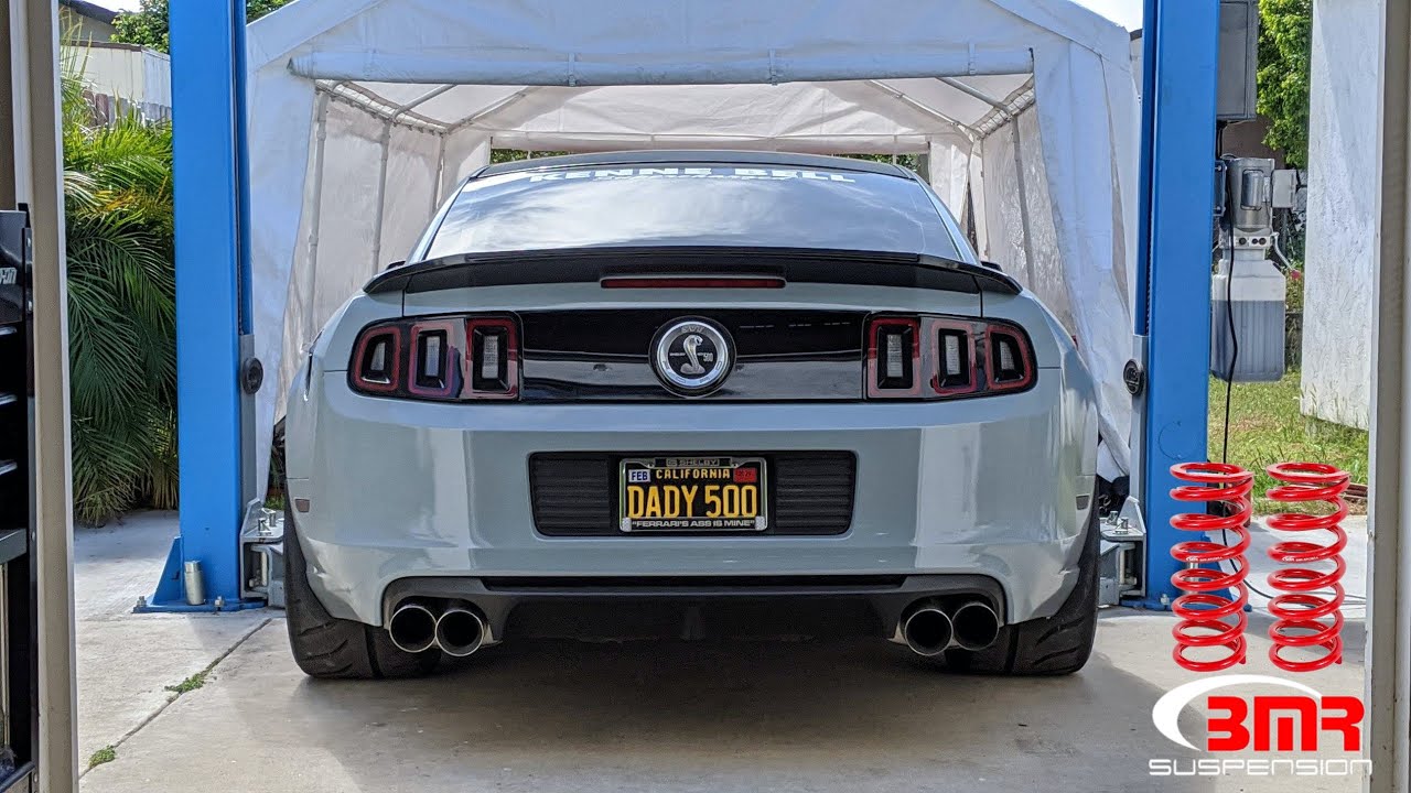 Lowering my wide body Shelby GT500 Mustang! BMR performance springs