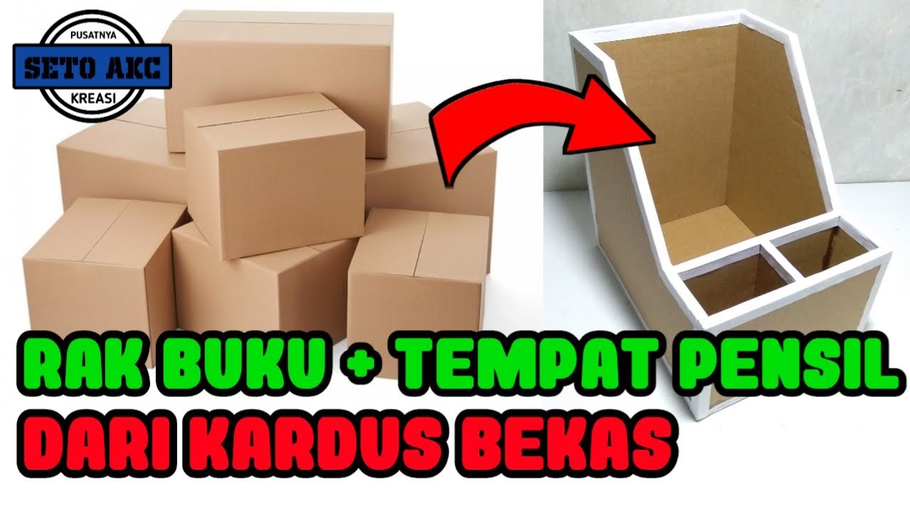 Cara membuat rak buku dari kardus bekas