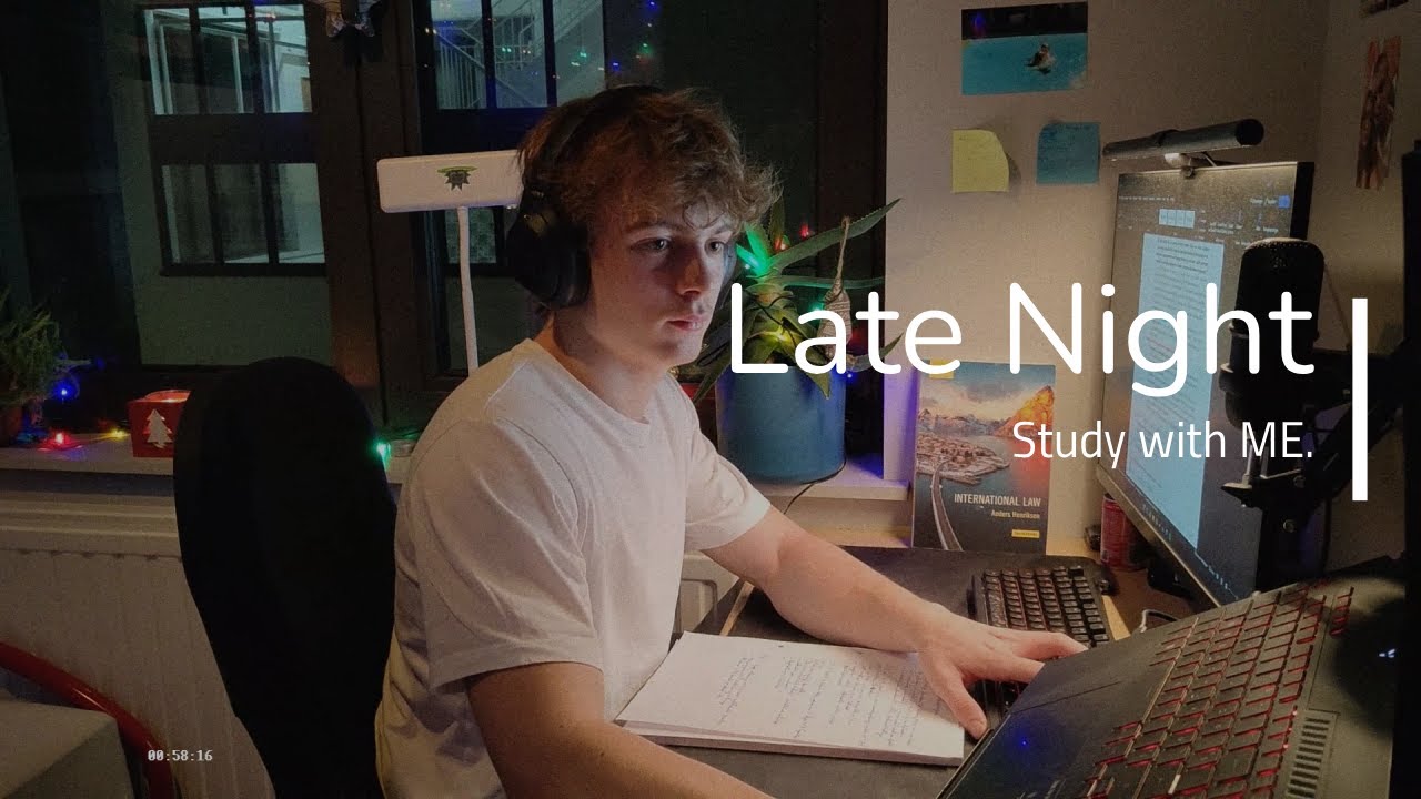 Late Night Study With Me | 1.5 Hours | Lo-Fi | No Talking