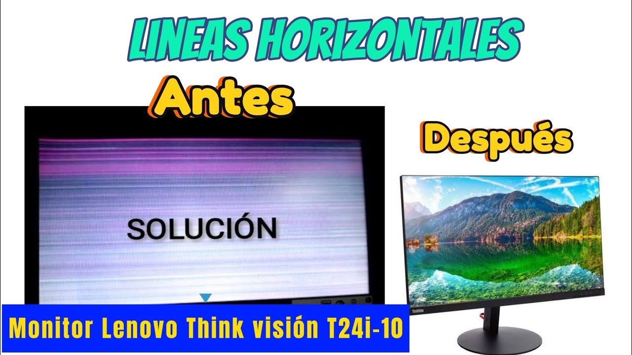 Monitor  Lenovo Think vision T24i-10  lineas Horizontales parpadeando