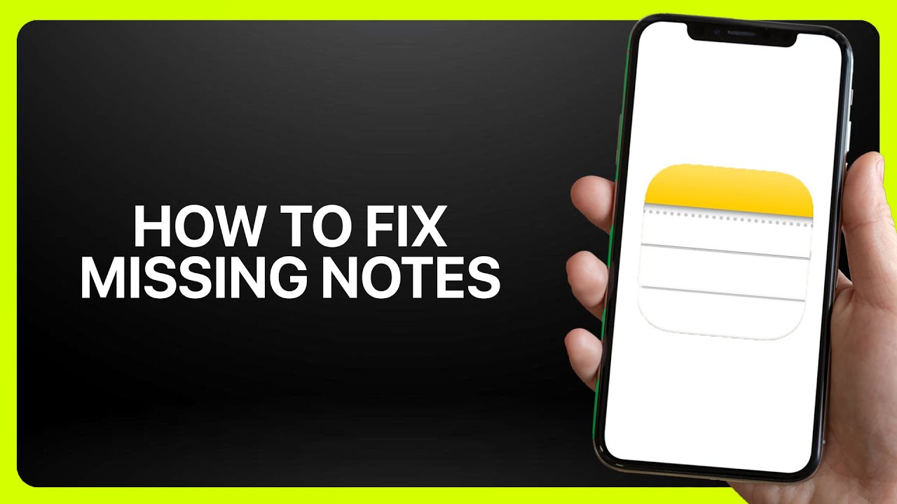 How To Fix &ldquo;Missing Notes&rdquo; In iPhone Notes App ! Tutorial