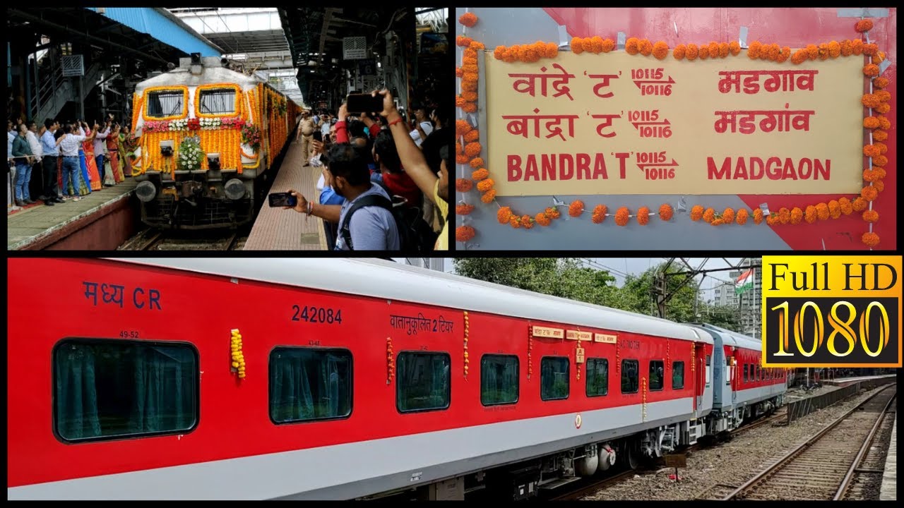 New Train From Mumbai To Goa For Western Railway | 09167 Borivali - Madgaon Inaugural Special | 2024