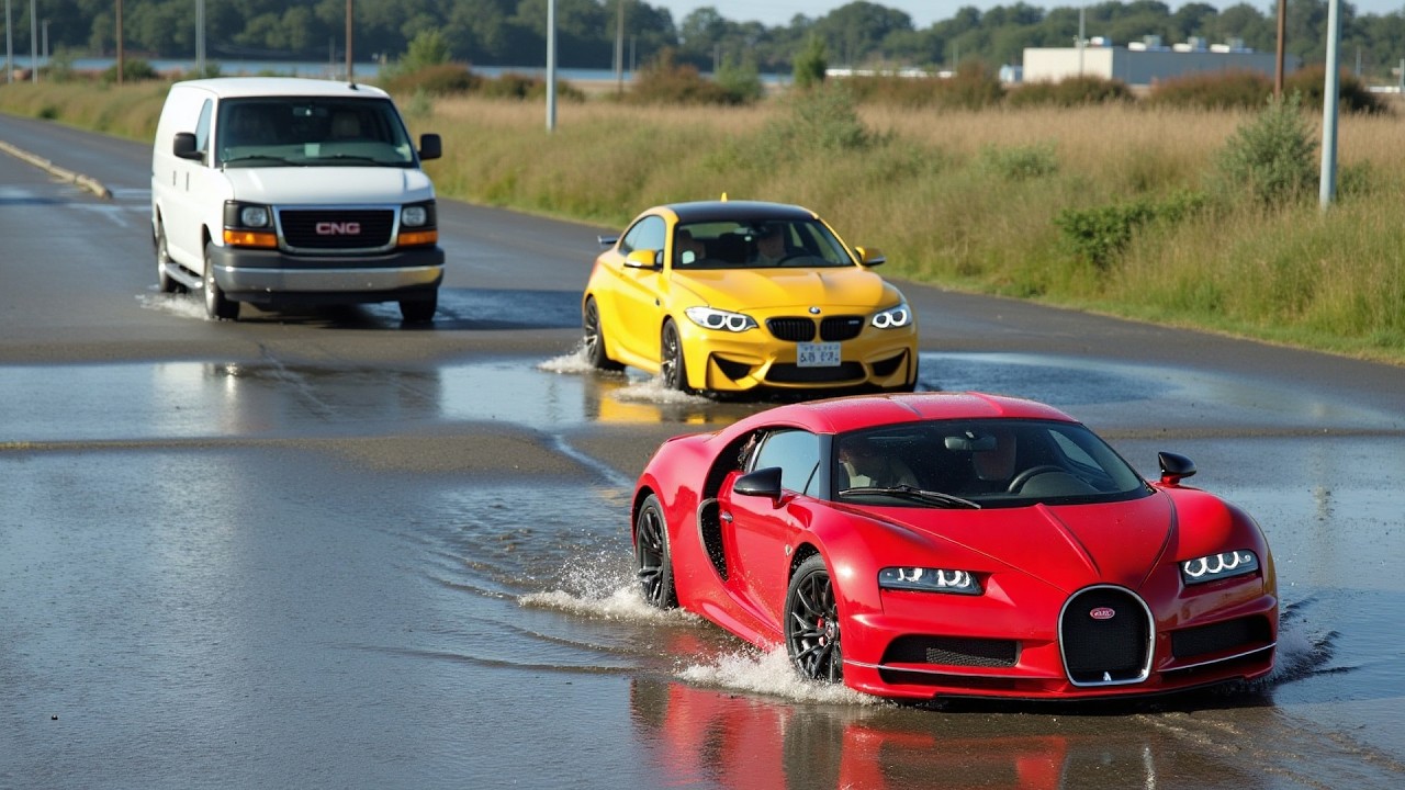 Cars vs Water Potholes Challenge #1 in BeamNG Drive!