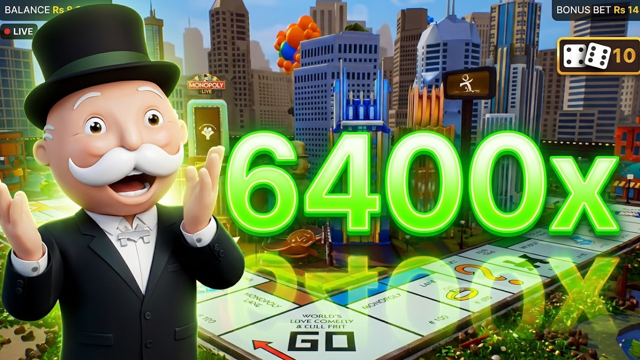 Monopoly live 80x on chance resulted 6400 x, the biggest win ever. One in the Million, Awesome!!