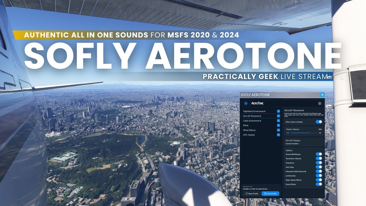 AeroTone by SoFly | Authentic ALL IN ONE Sound | Microsoft Flight Simulator [Live Stream]