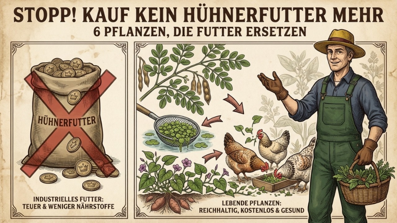 6 kostenlose Pflanzen für Hühnerfutter, die immer wieder wachsen (Das verschweigt die Industrie!)