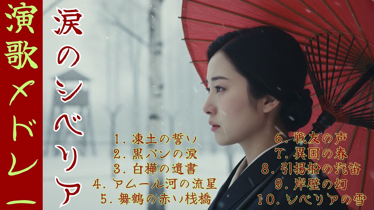 【昭和演歌メドレー】 「シベリアの雪」 望郷の詩(うた)〜白夜の嘆き 〜 泣ける 【演歌 メドレー】Enka song