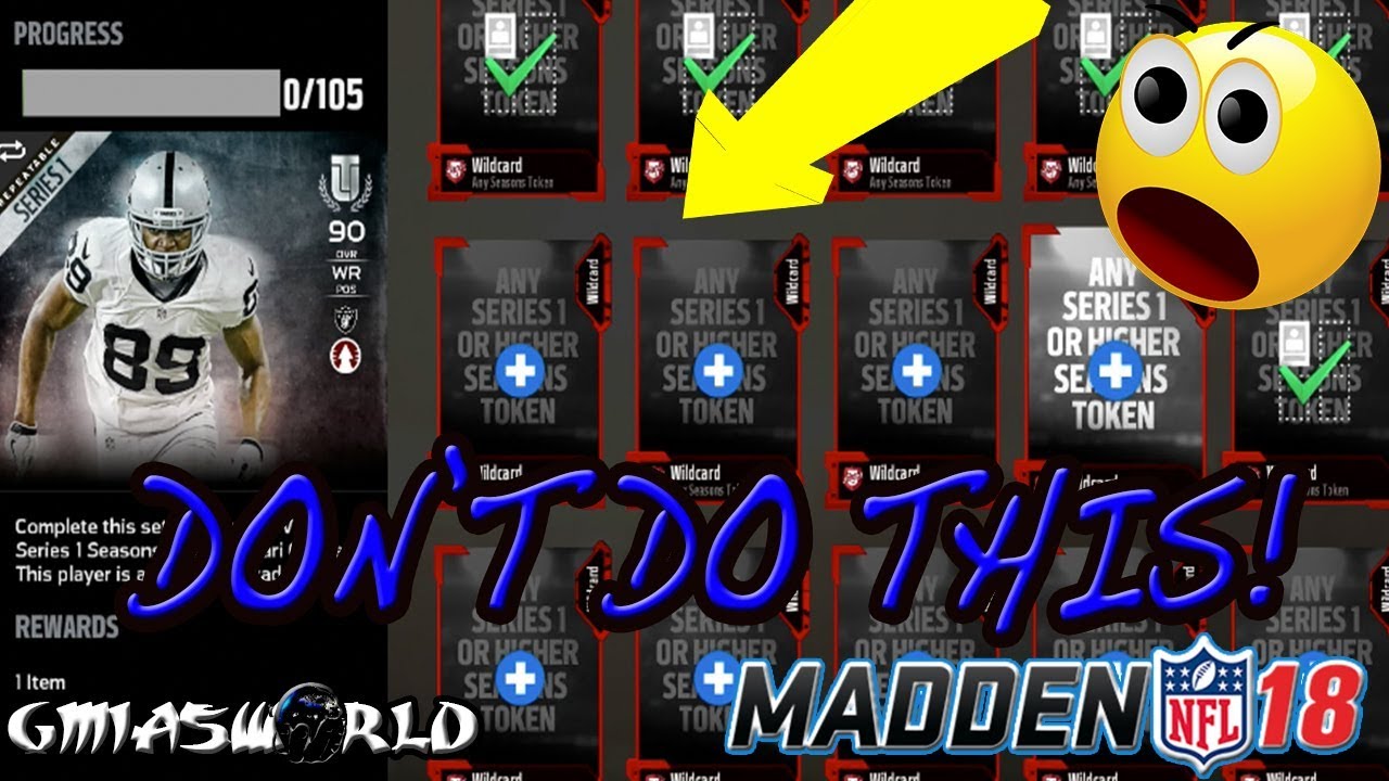BEFORE YOU USE YOUR MUT 18 ELITE SERIES ONE TOKENS THE WRONG WAY, WATCH THIS VIDEO! MUT 18 TIPS
