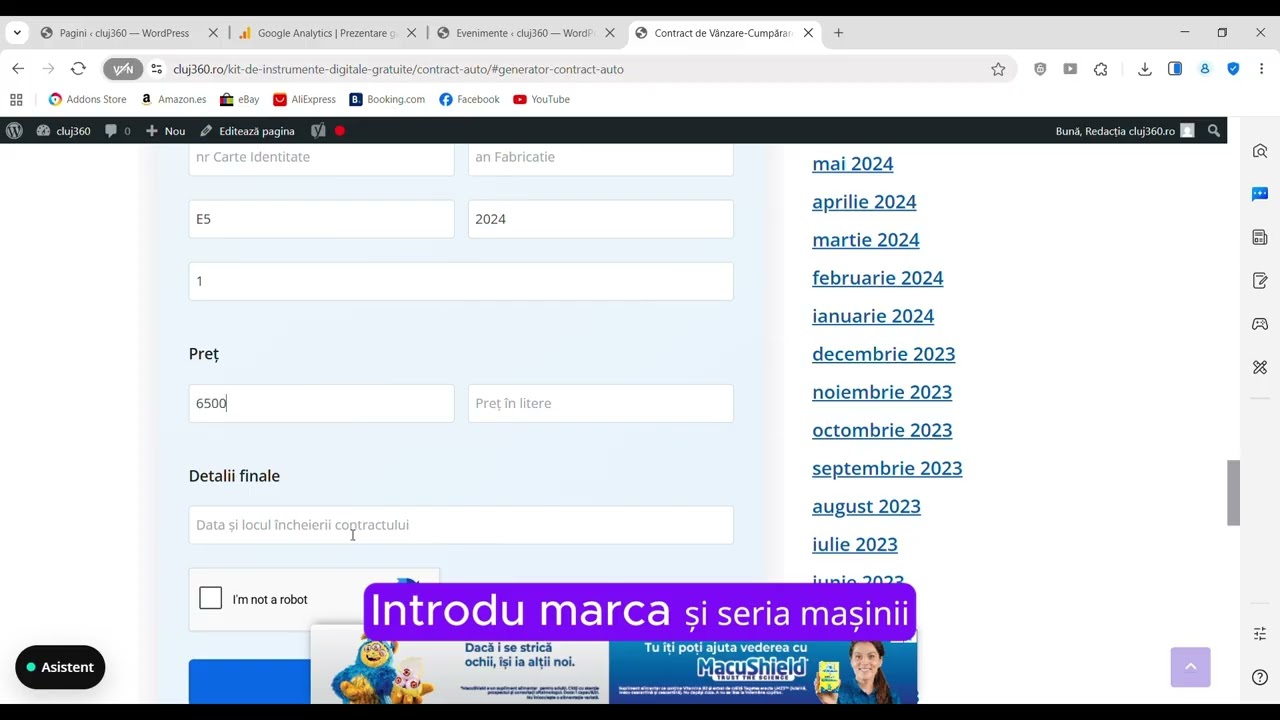 Cum să generezi un contract auto PDF gratuit – Cluj360