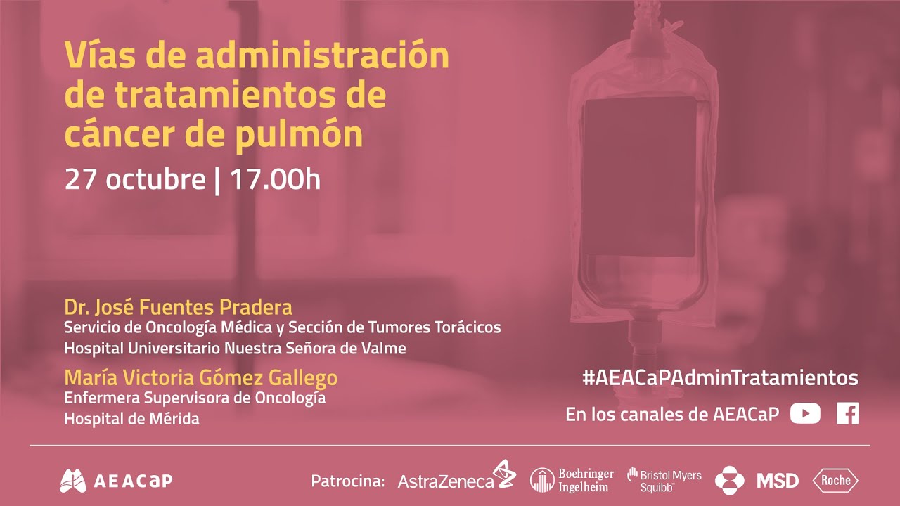 Vías de administración de tratamientos de cáncer de pulmón