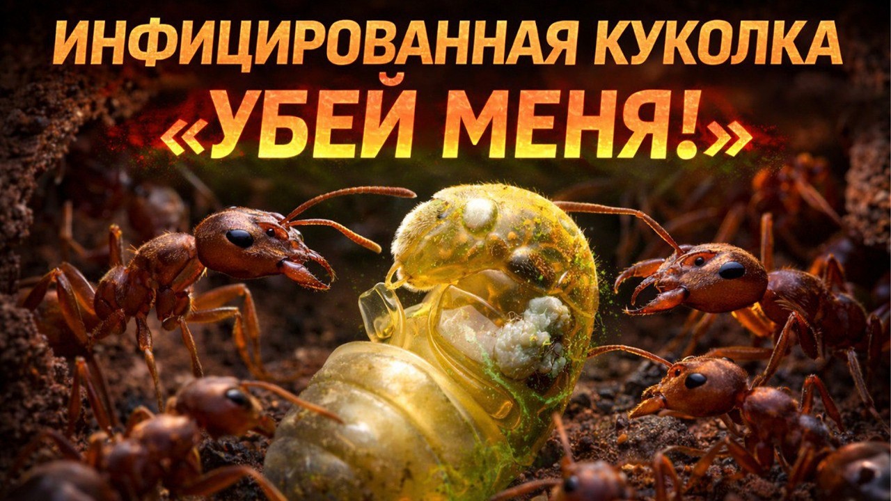 Инфицированные куколки муравьев посылают рабочим химический сигнал «убей меня».