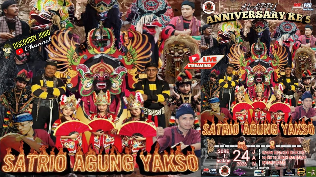 🔴 Live Streaming Jaranan SATRIO AGUNG YAKSO Batam