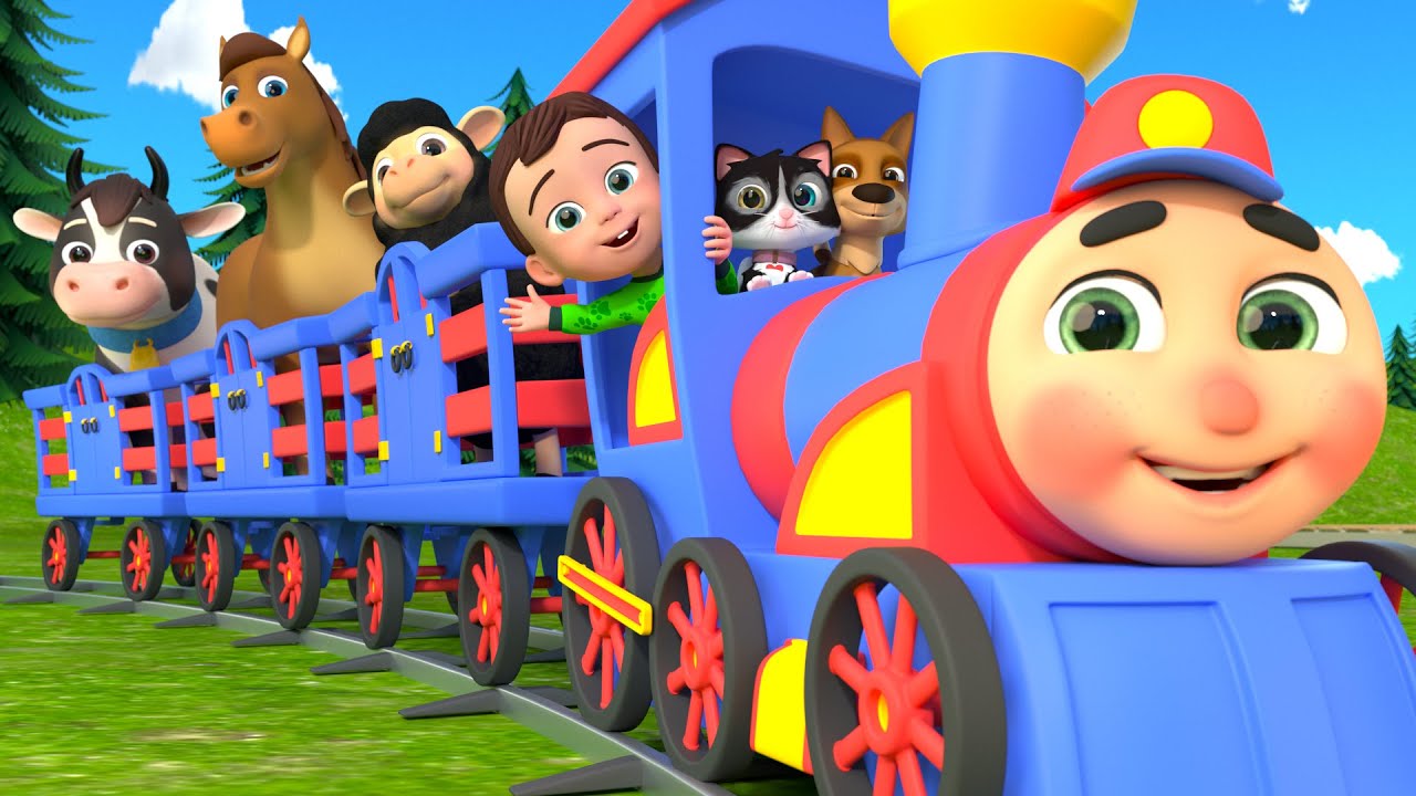 Choo Choo Train with Farm Animals | Lalafun Nursery Rhymes & Kids Songs