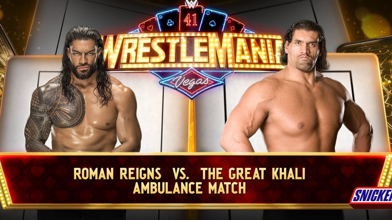 Roman Reigns Vs The Great Khali Ambulance Match wwe2k25 #new #wwe #usa #kuwait #india #trending #ps5
