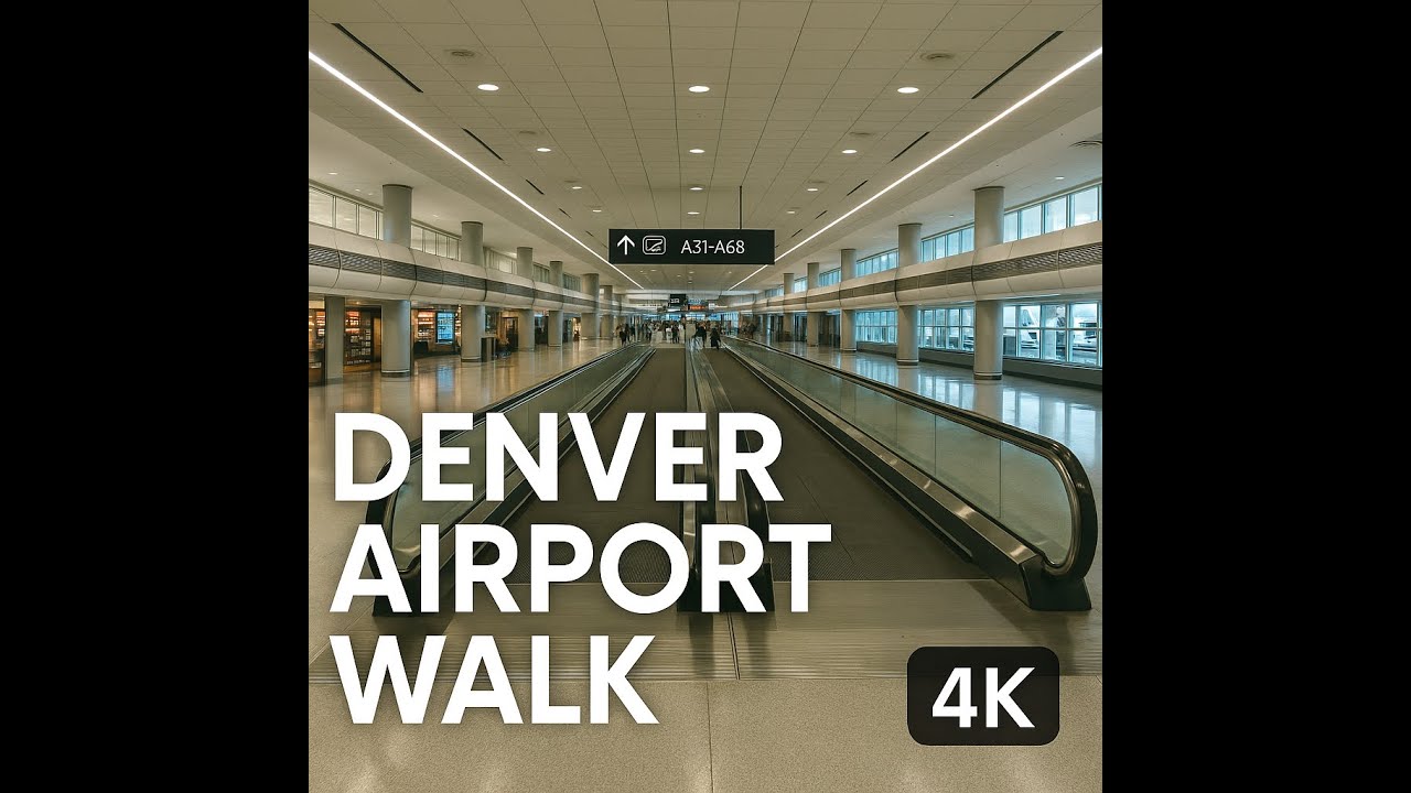 Walking Through Denver Airport DEN – Full Terminal Experience in 4K