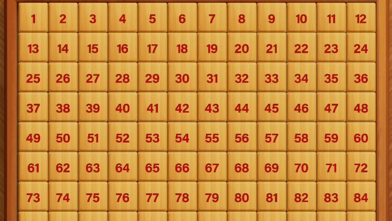 I love to play number puzzle (12x14)