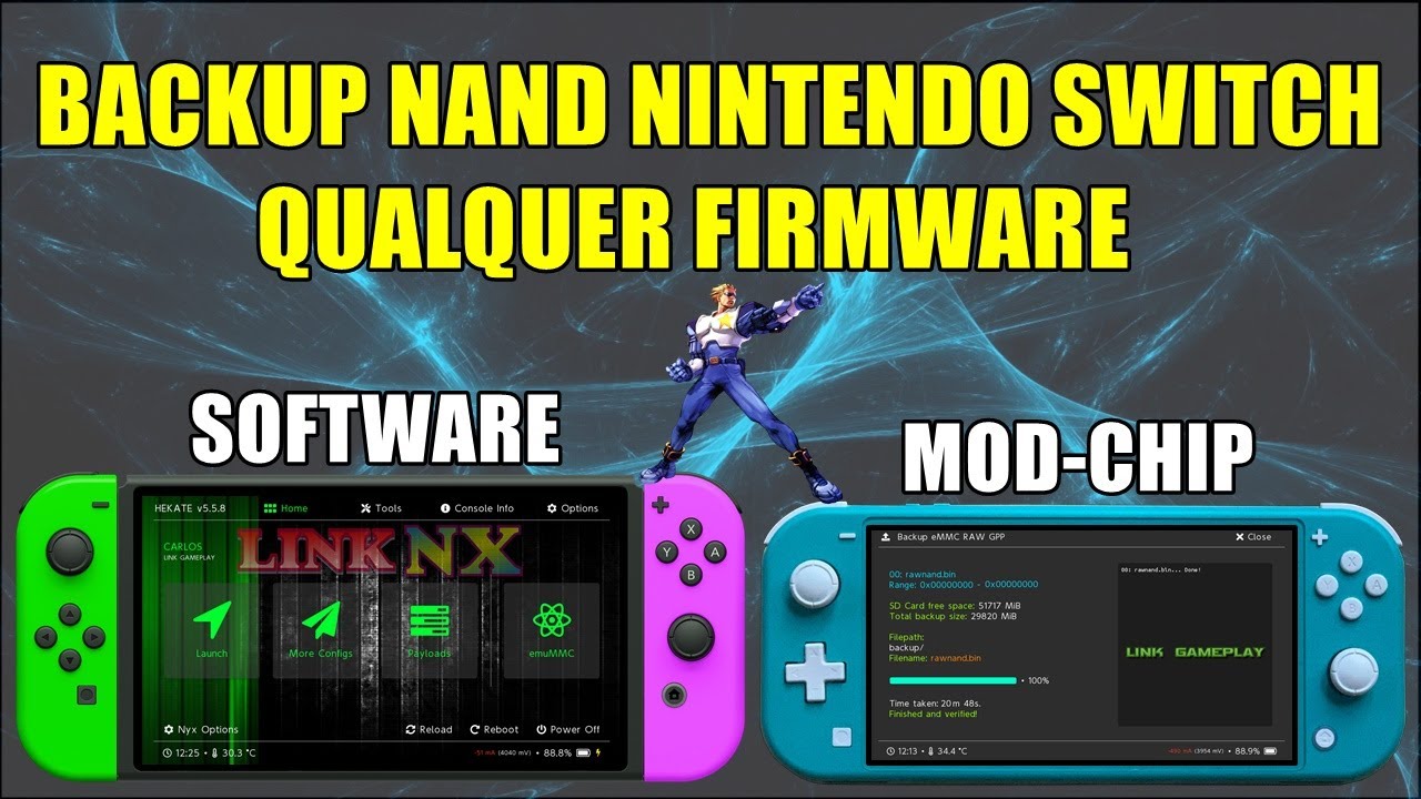 BACKUP NAND NINTENDO SWITCH - TUTORIAL PARA QUALQUER FIRMWARE ( SOFTWARE OU MOD-CHIP )