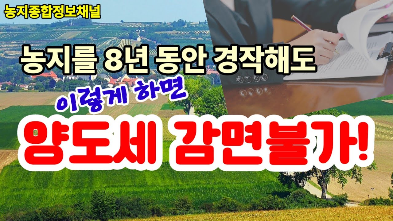 자경농지 양도세 감면에 대해서 잘못 알고 있는 점들과 주의사항
