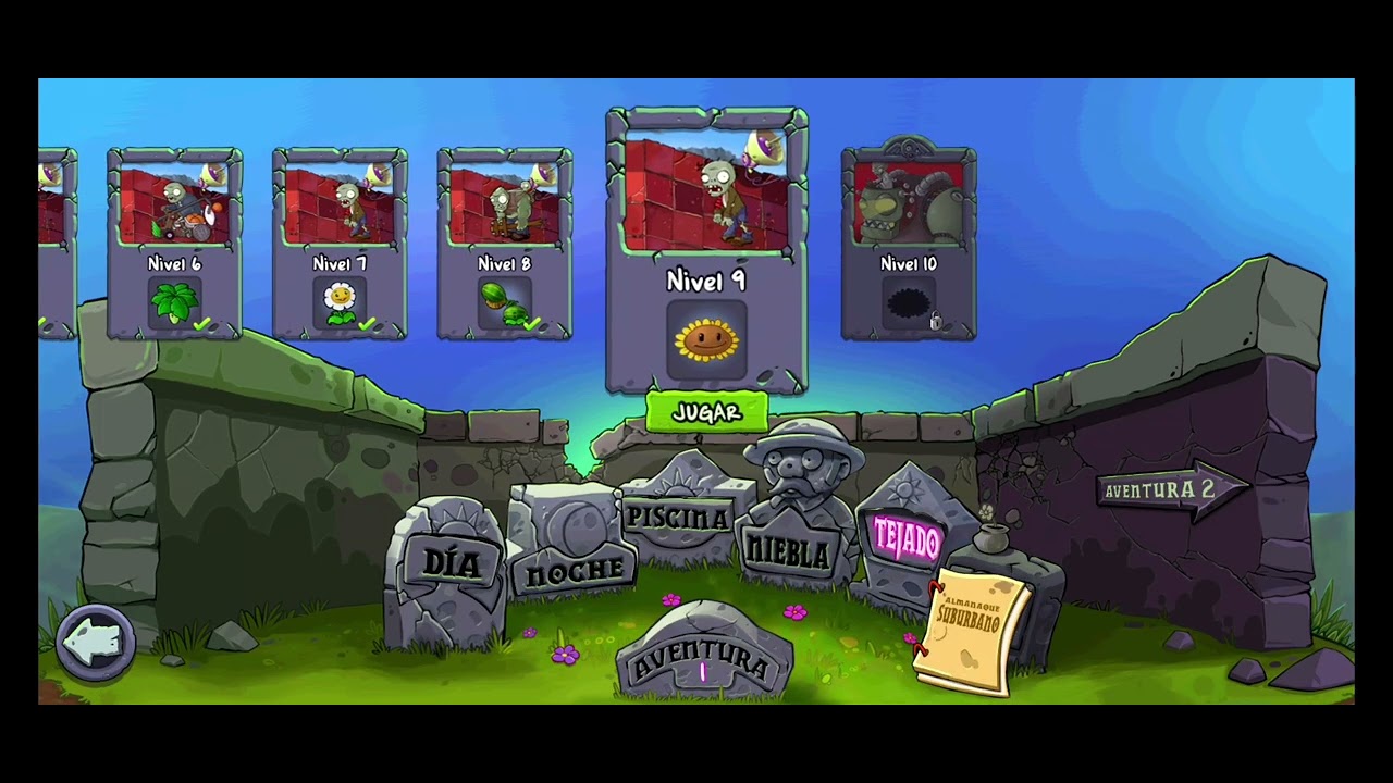Jugando pvz 1 parte 10