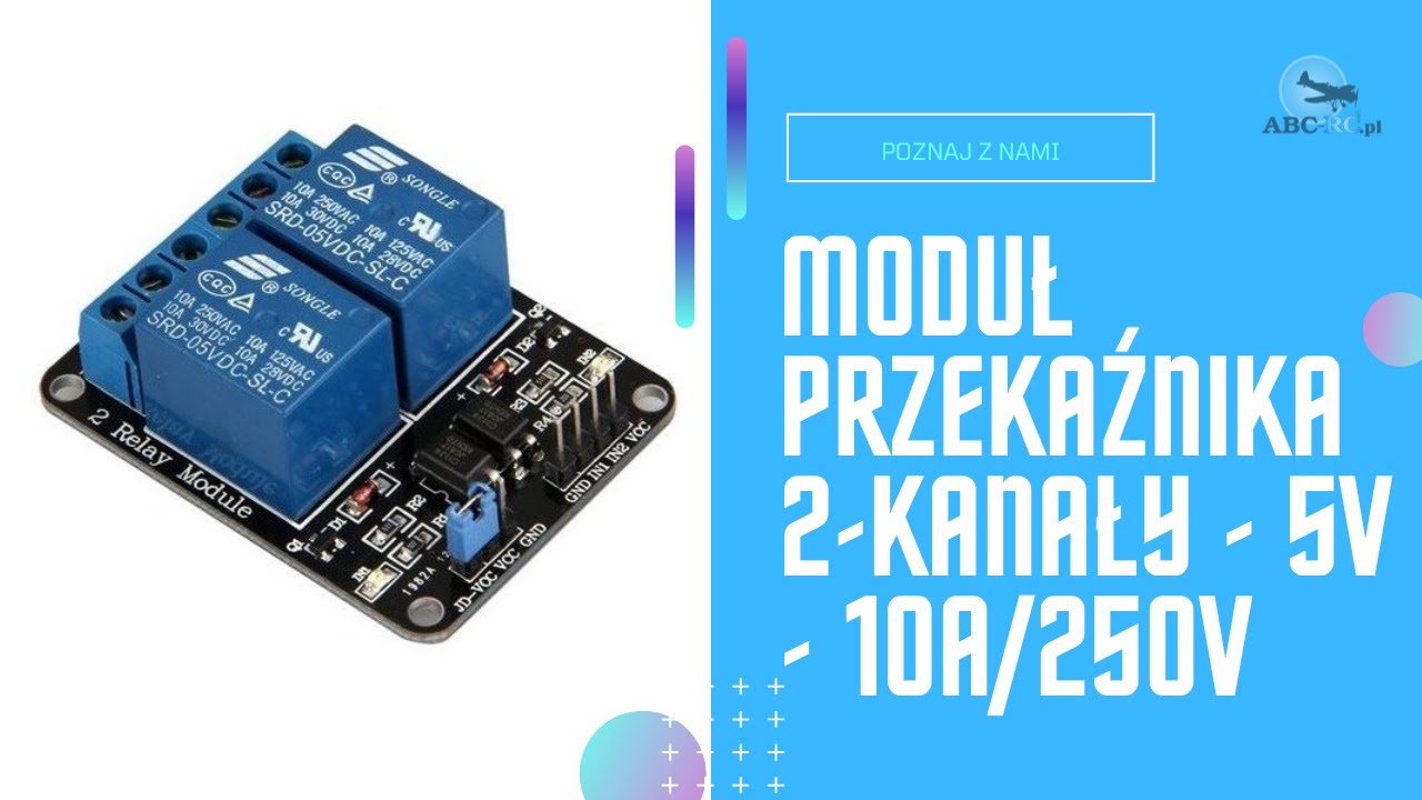 Moduł przekaźnika 2 kanały z optoizolacją  | ABC-RC.pl