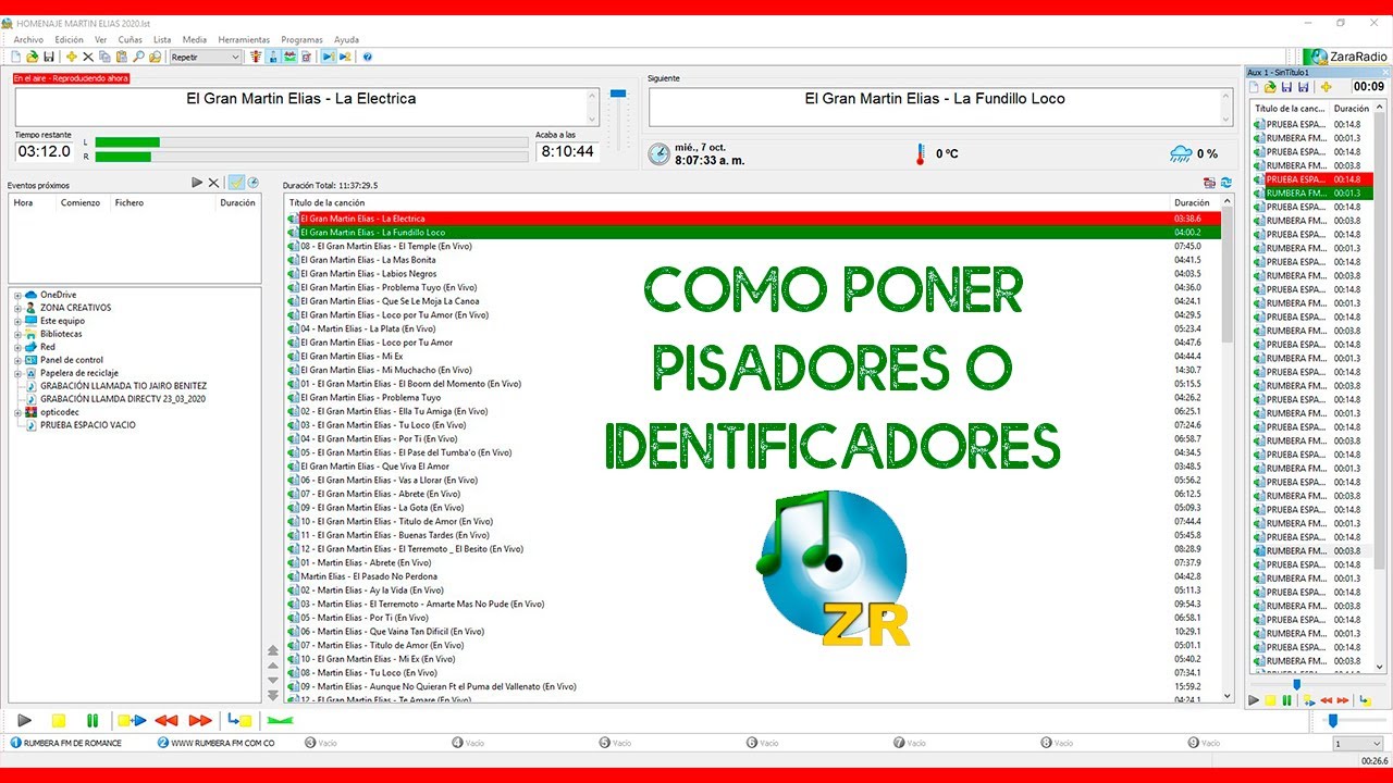 COMO PONER PISADORES O IDENTIFICADORES EN ZARA RADIO ➡️2025⬅️