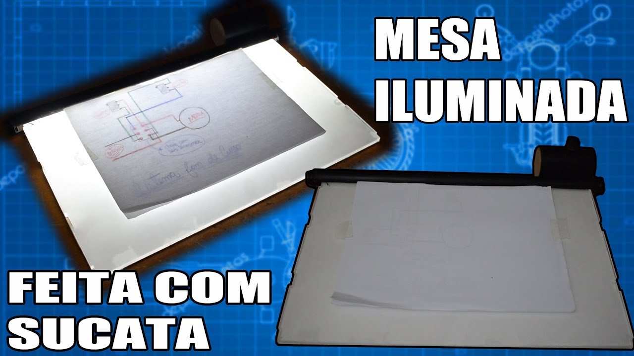 DESENHE COMO UM PROFISSIONAL! Mesa iluminada feita 100% de sucata!