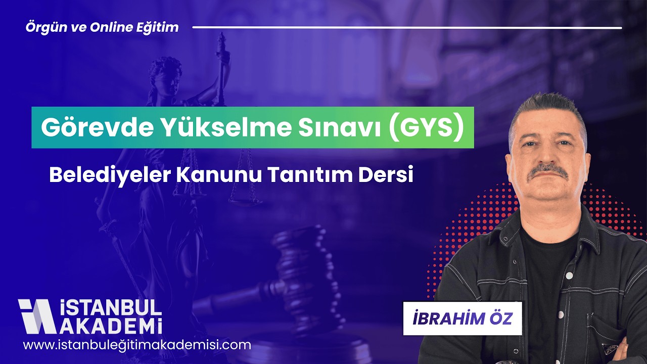 Belediyeler Kanunu - Görevde Yükselme Sınavı (GYS)