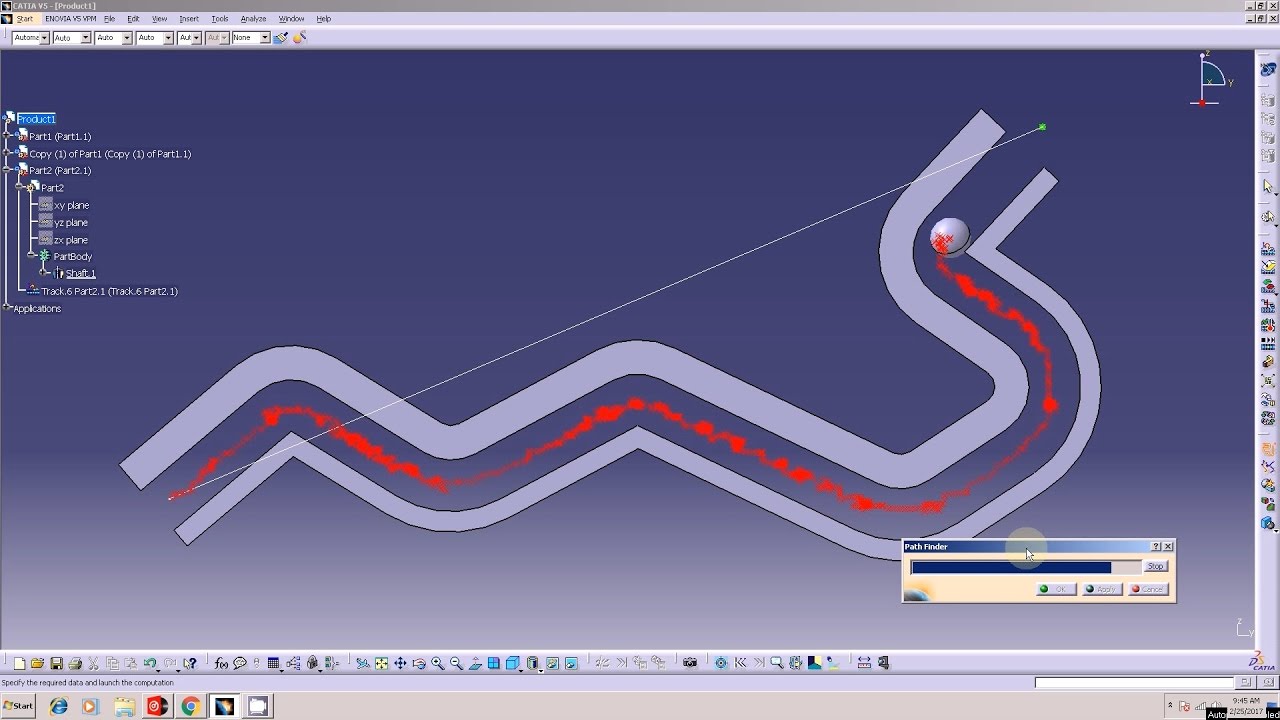 CATIA V5 DMU FITTING PATH FINDER