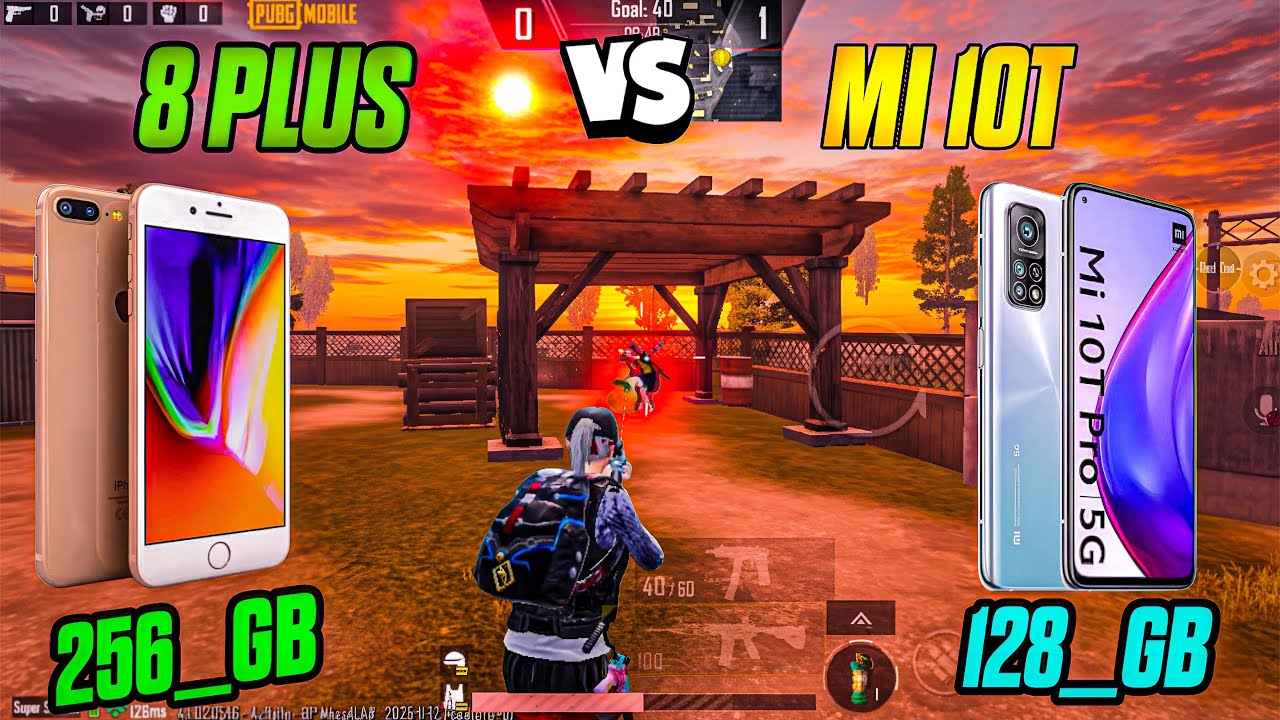 IPHONE 8 PLUS Vs Xiaomi Mi 10T PUBG COMPARISON || Who Will Win? 2025😍