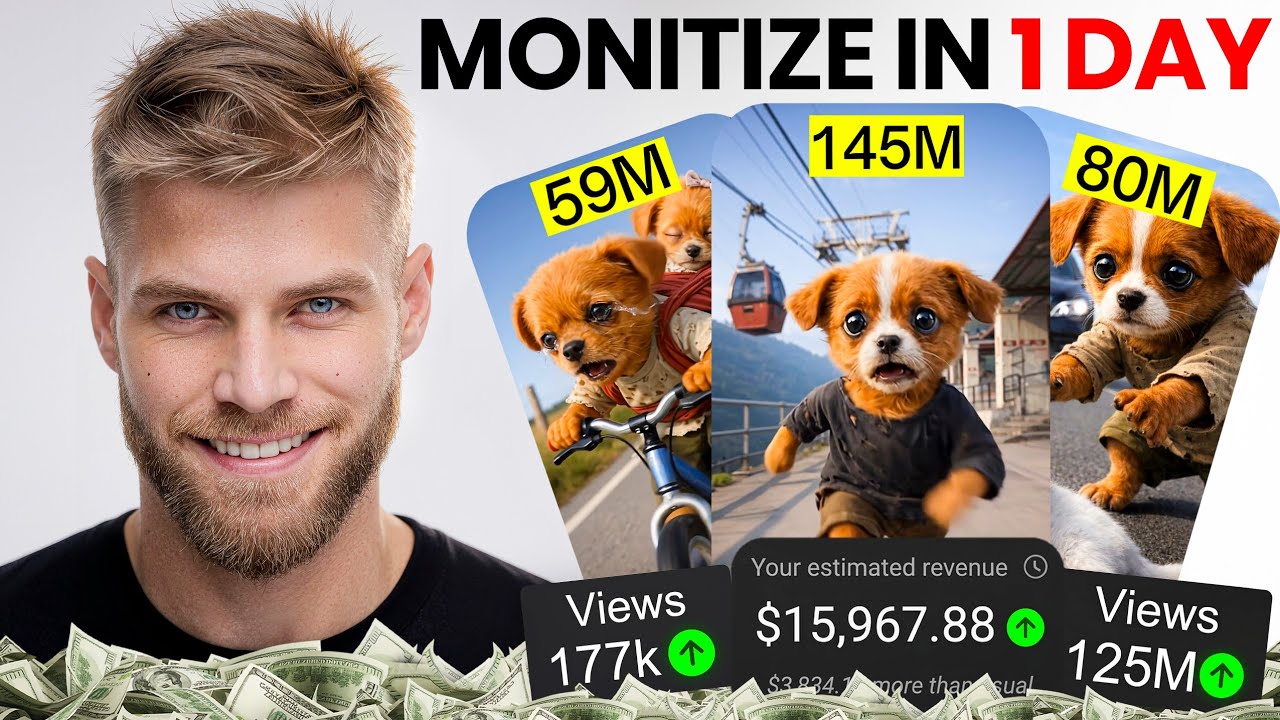 How to Make Monetizable AI Puppy Videos (Step-by-Step Full Course)