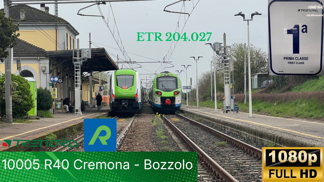 🚉 ETR 204.027 sulla 🟢 R40 da CREMONA a BOZZOLO sul 10005