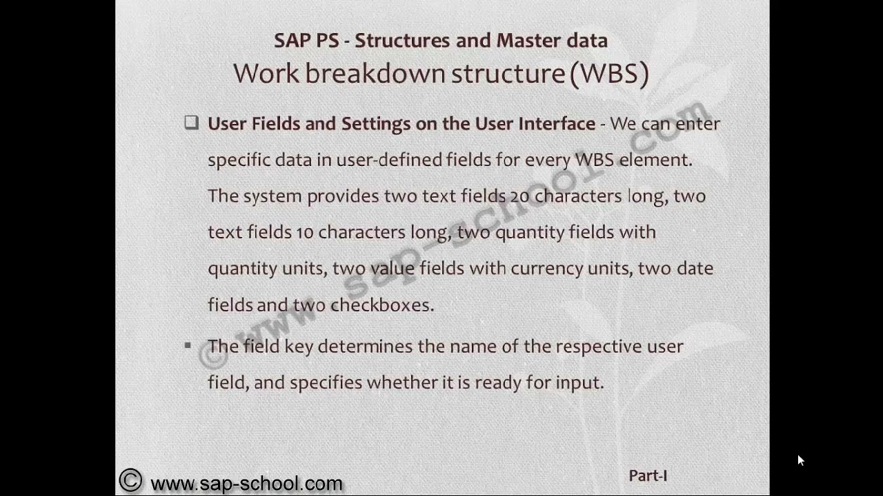 SAP PS 2  WBS1 W 1