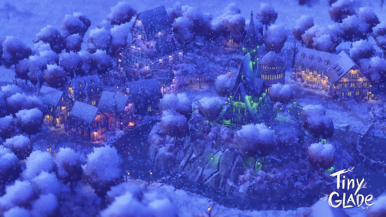 Building a small village next to a witch castle, Tiny Glade 🐈‍⬛ no commentary gameplay