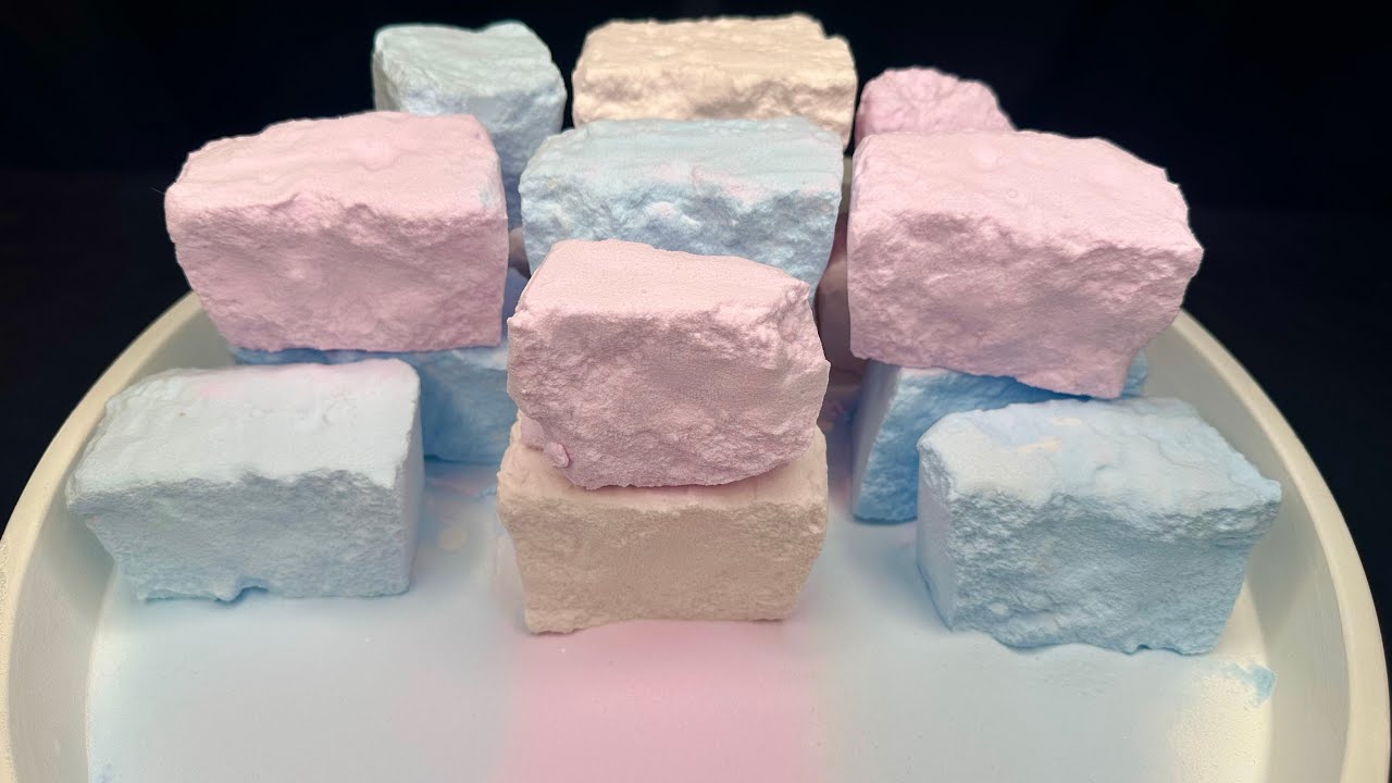 Asmr baking soda /Colorful stones + edited version / oddly satisfying 