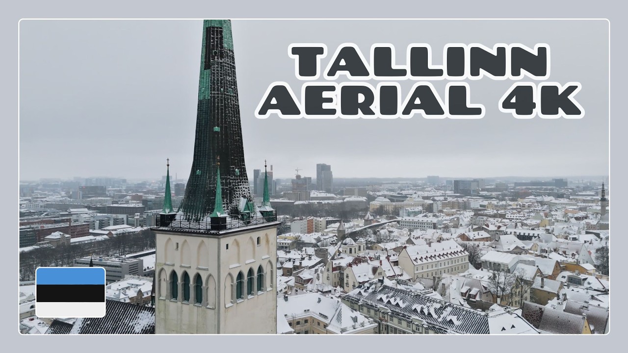 Зимние съёмки с дрона Таллина 4K – Эстония 2026 ❄ 🚁 🇪🇪