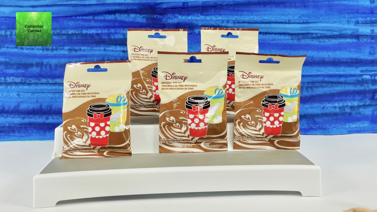 Disney Coffee Cup Mystery Pin Set Blind Bag Opening Review | CollectorCorner