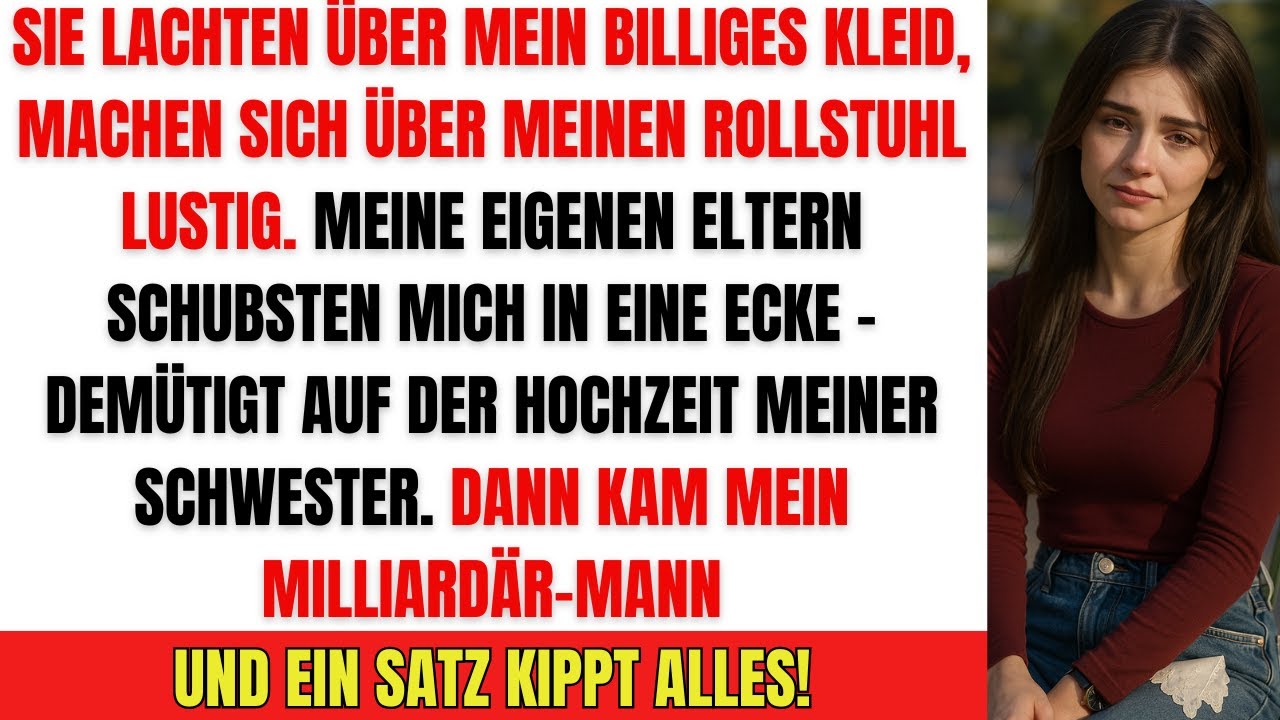 Sie lachten über mein Kleid und meinen Rollstuhl – bis mein Mann den Raum zum Schweigen brachte
