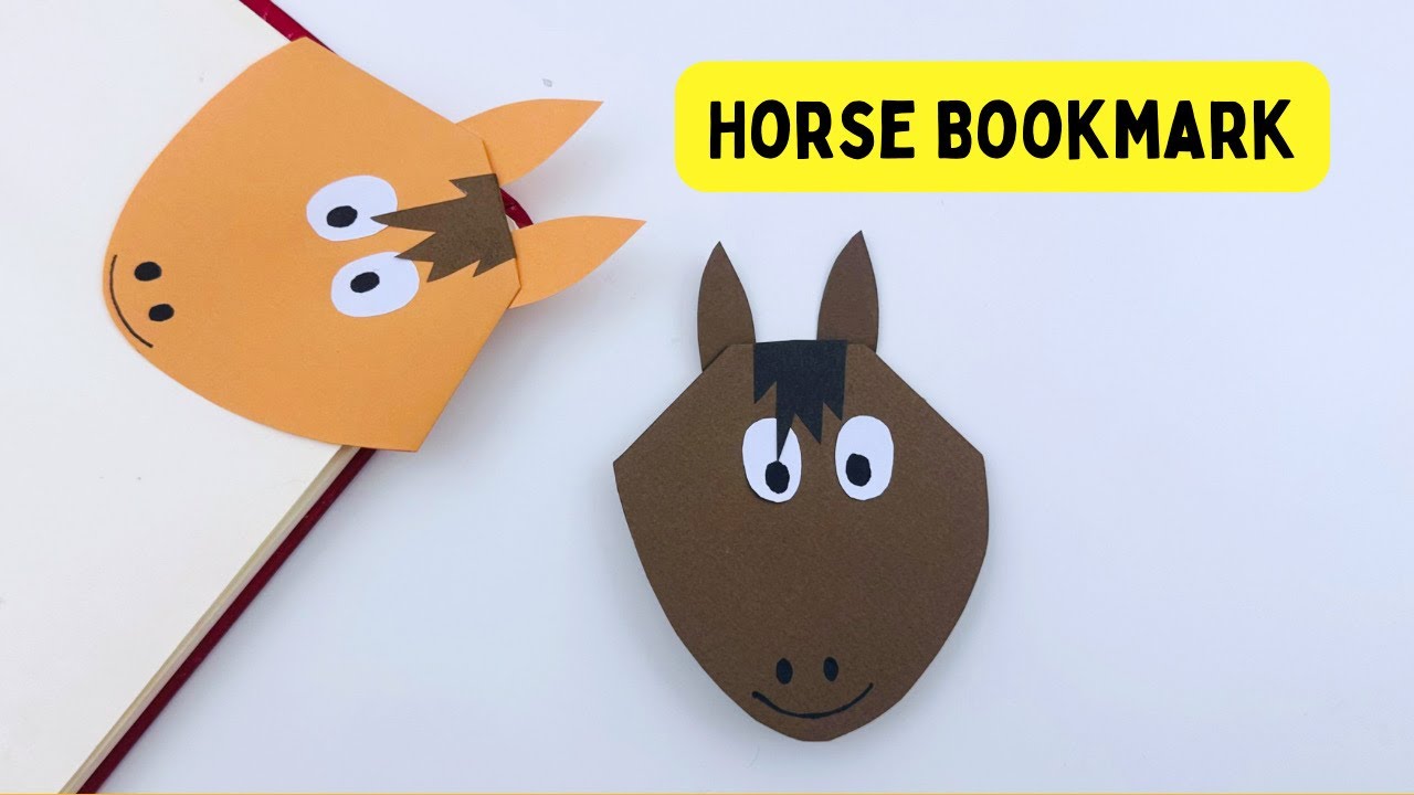 DIY Paper HORSE Corner Bookmark!!! Paper Crafts For School / Origami Bookmark / Paper Craft New