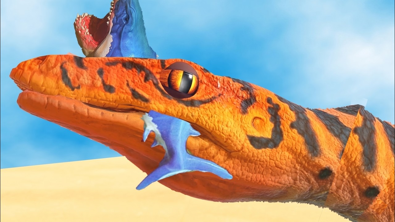 海に住むトカゲ『アイギアロサウルス』を最強サイズまで育ててみた【 Feed and Grow Fish 】