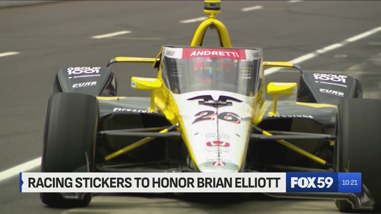 Stickers honor officer Brian Elliott during start of racing season