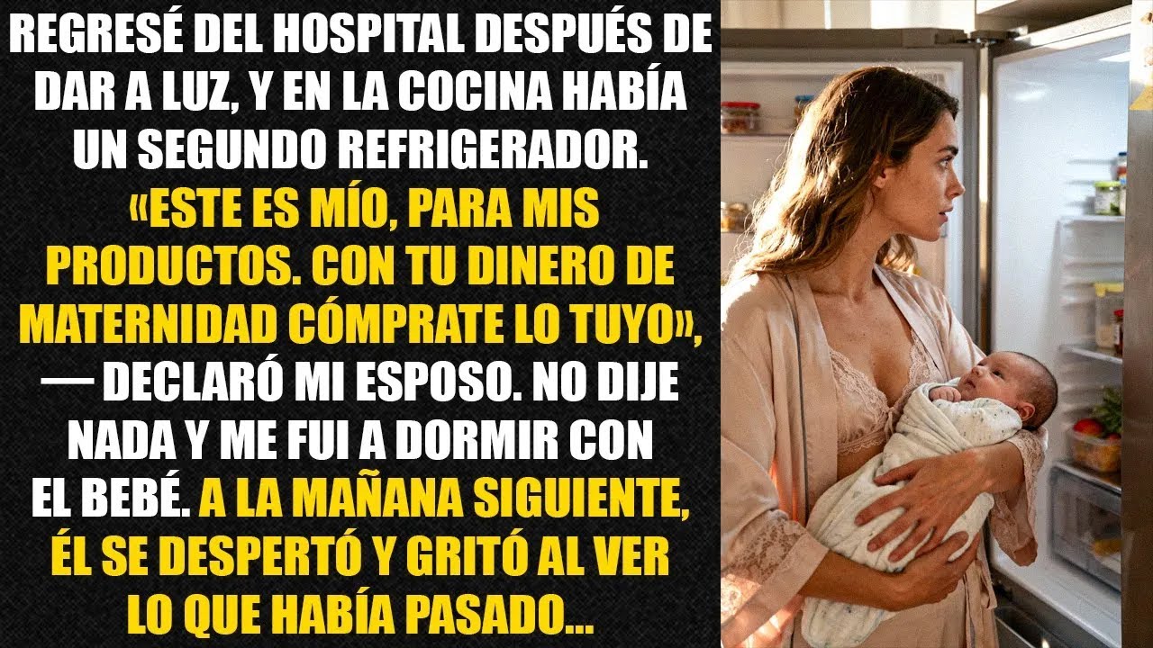 Regresé del hospital después de dar a luz, y en la cocina había un segundo refrigerador..