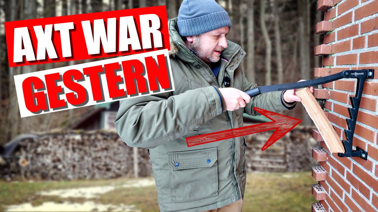 Holz spalten ohne Axt! 🔥 Manueller Holzspalter mit Magnet im Test