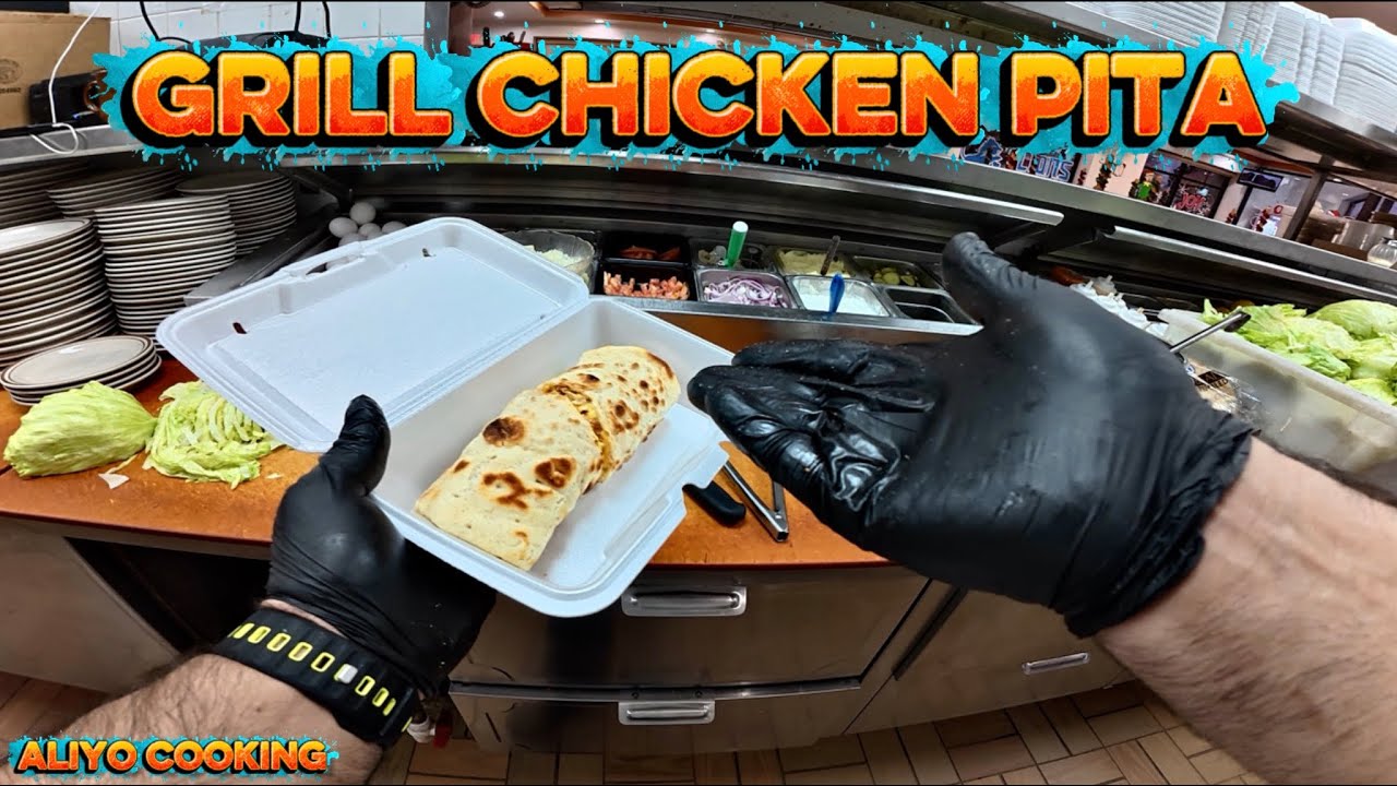POV :GRILL CHICKEN PITA AND breakfast 