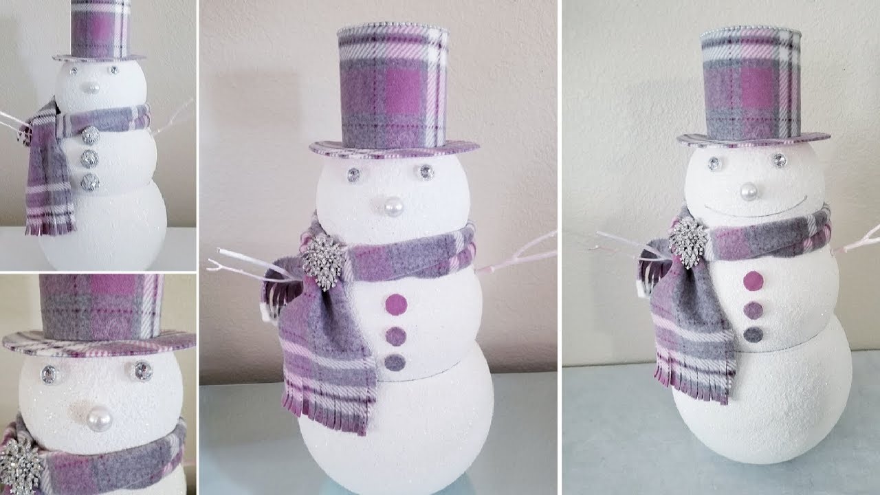 BLING GLASS SNOWMAN DECOR | QUICK AND EASY HOLIDAY DIY